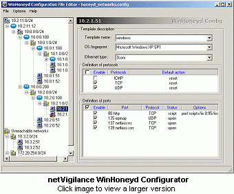 WinHoneyd Configuration File Editor